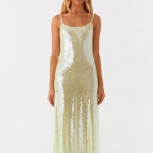Peppermayo Higher Level Sequin Maxi Dress - Mint